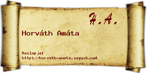 Horváth Amáta névjegykártya
