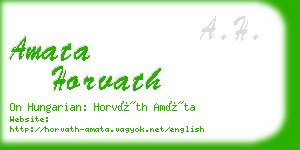 amata horvath business card